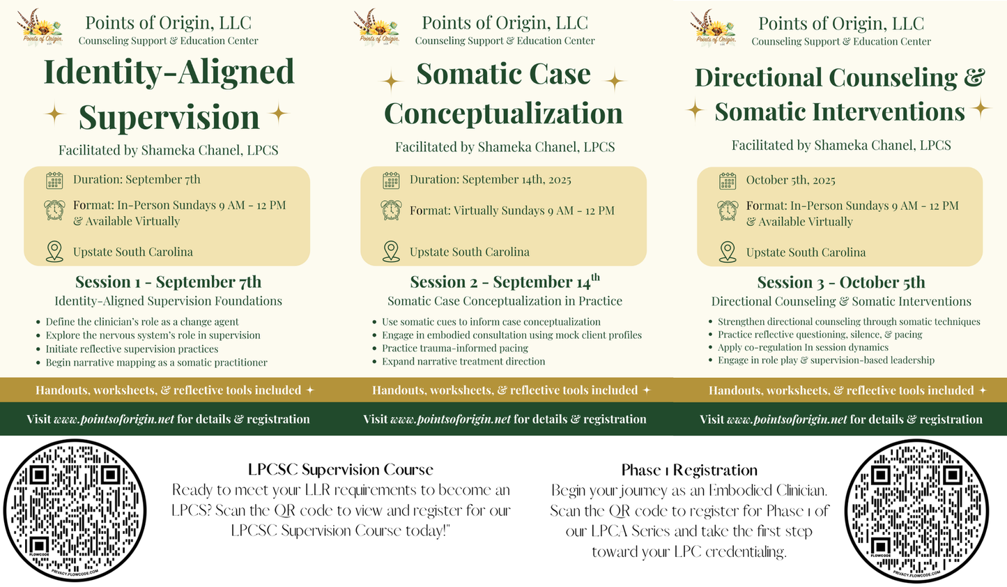 Somatic Integration Supervision Camp:  Phase 1